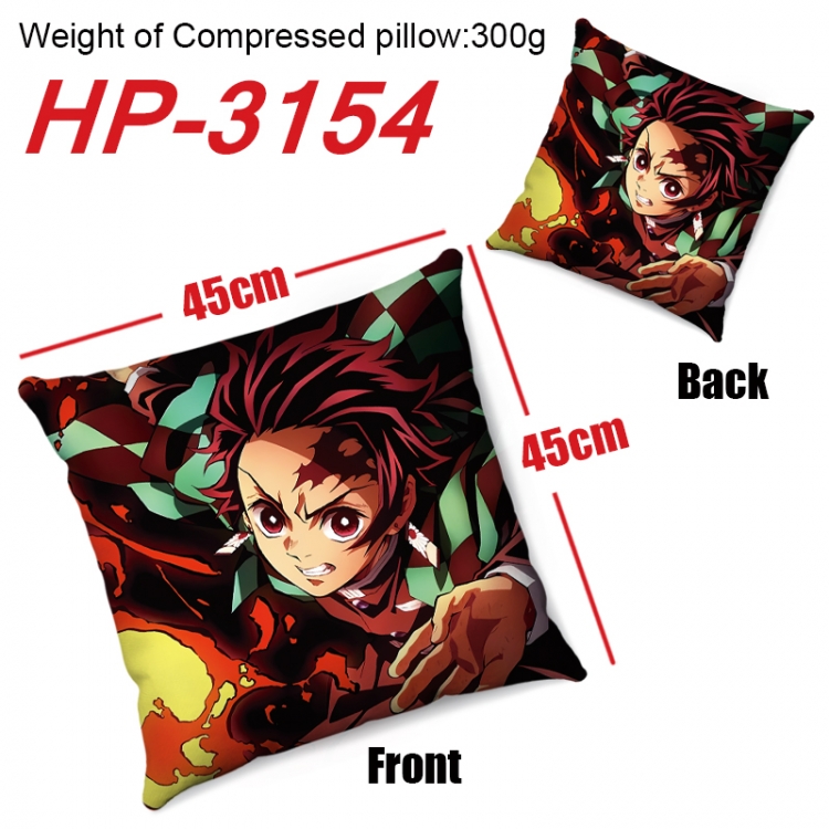 Demon Slayer Kimets  Anime digital printing double-sided printed pillow 45X45cm NO FILLING HP-3154