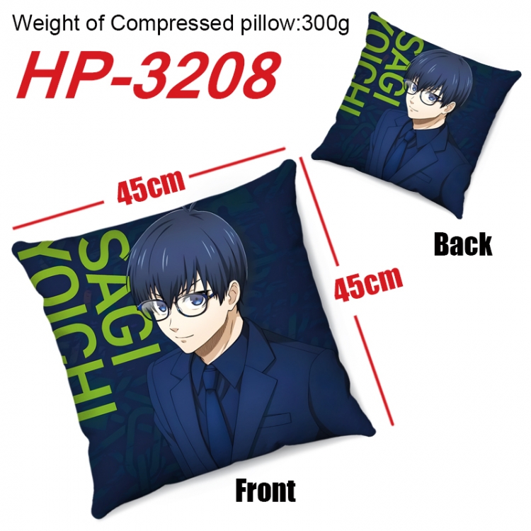 BLUE LOCK Anime digital printing double-sided printed pillow 45X45cm NO FILLING HP-3208