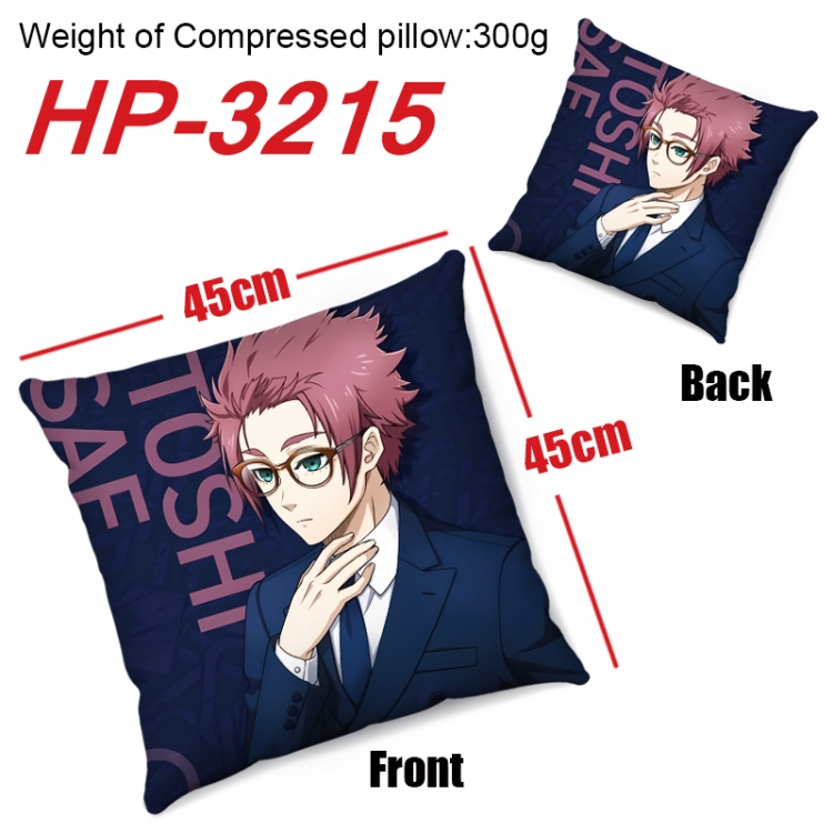 BLUE LOCK Anime digital printing double-sided printed pillow 45X45cm NO FILLING HP-3215