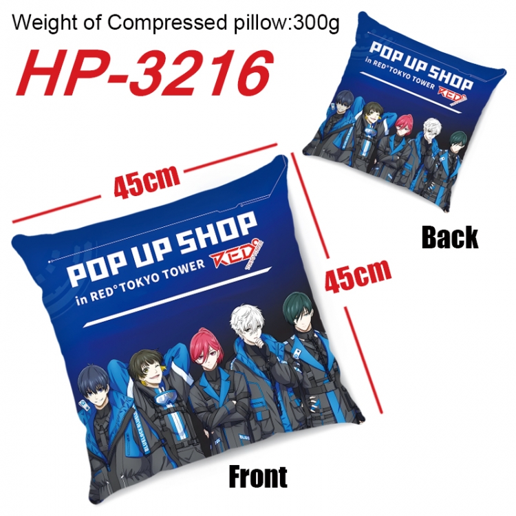 BLUE LOCK Anime digital printing double-sided printed pillow 45X45cm NO FILLING HP-3216