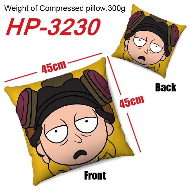 Rick and Morty Anime digital printing double-sided printed pillow 45X45cm NO FILLING HP-3230