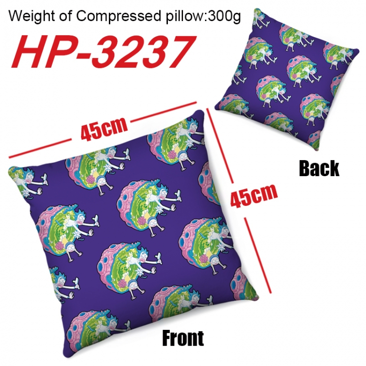 Rick and Morty Anime digital printing double-sided printed pillow 45X45cm NO FILLING HP-3237