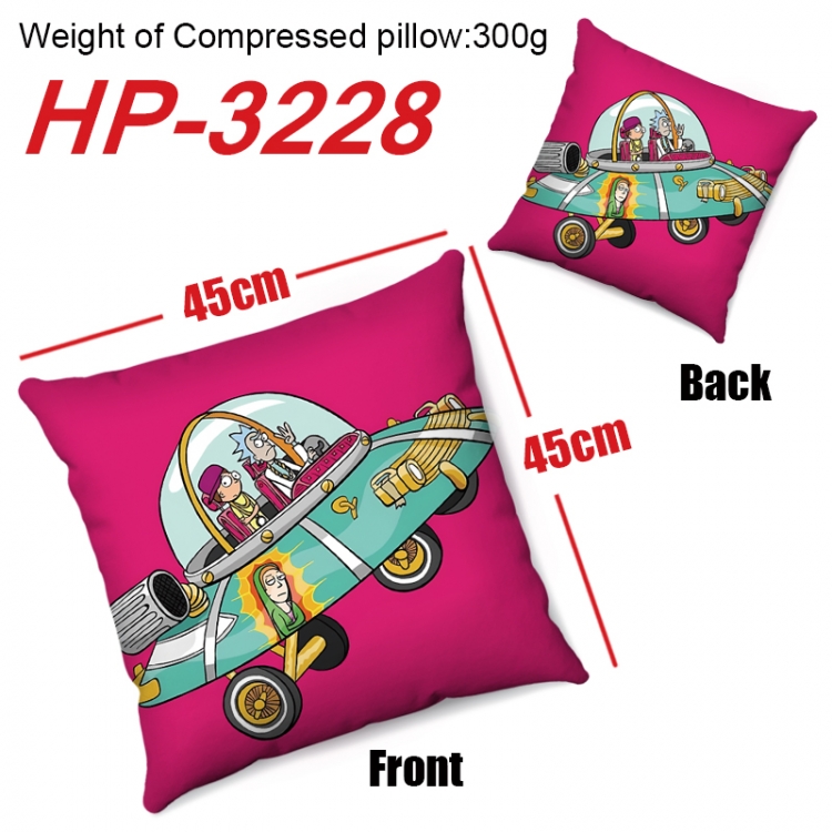 Rick and Morty Anime digital printing double-sided printed pillow 45X45cm NO FILLING  HP-3228