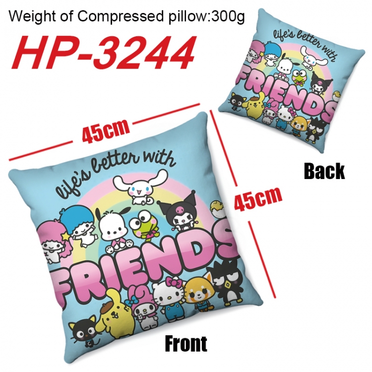sanrio Anime digital printing double-sided printed pillow 45X45cm NO FILLING HP-3244