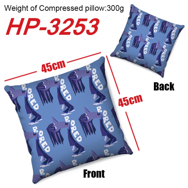 Inside Out Anime digital printing double-sided printed pillow 45X45cm NO FILLING HP-3253