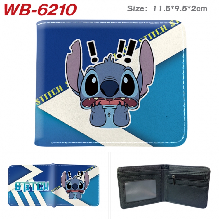 Lilo & Stitch Animation color PU leather half fold wallet 11.5X9X2CM