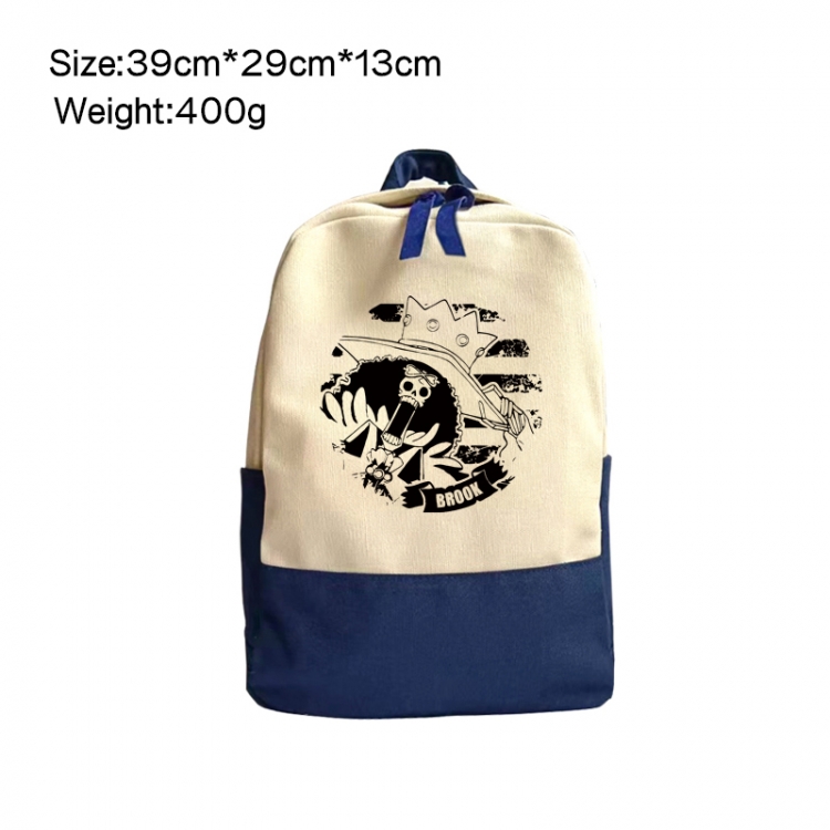 One Piece Anime Surrounding Canvas Colorful Backpack 39x29x13cm