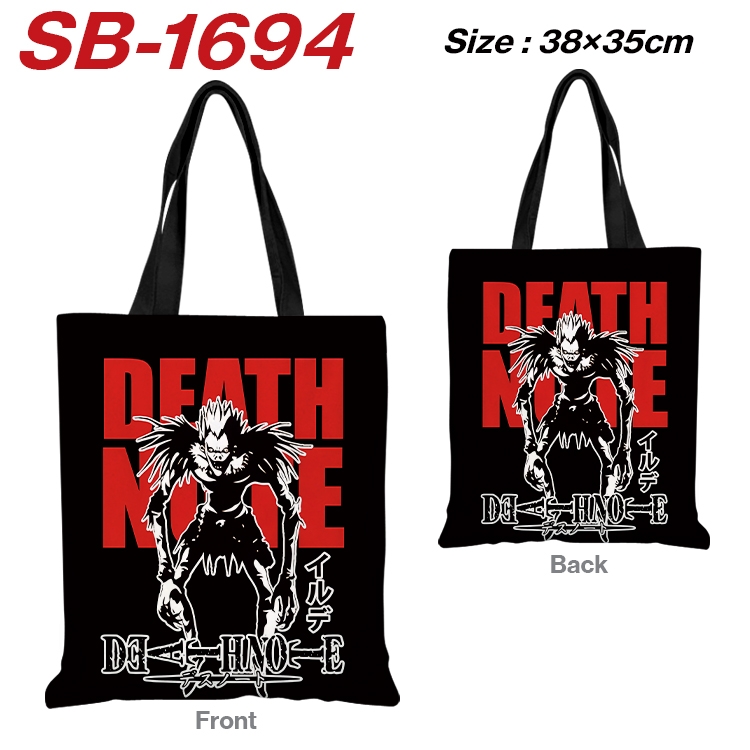 Death note Anime Canvas Handheld Shoulder Bag Handbag Shopping Bag 38X35CM  SB-1694