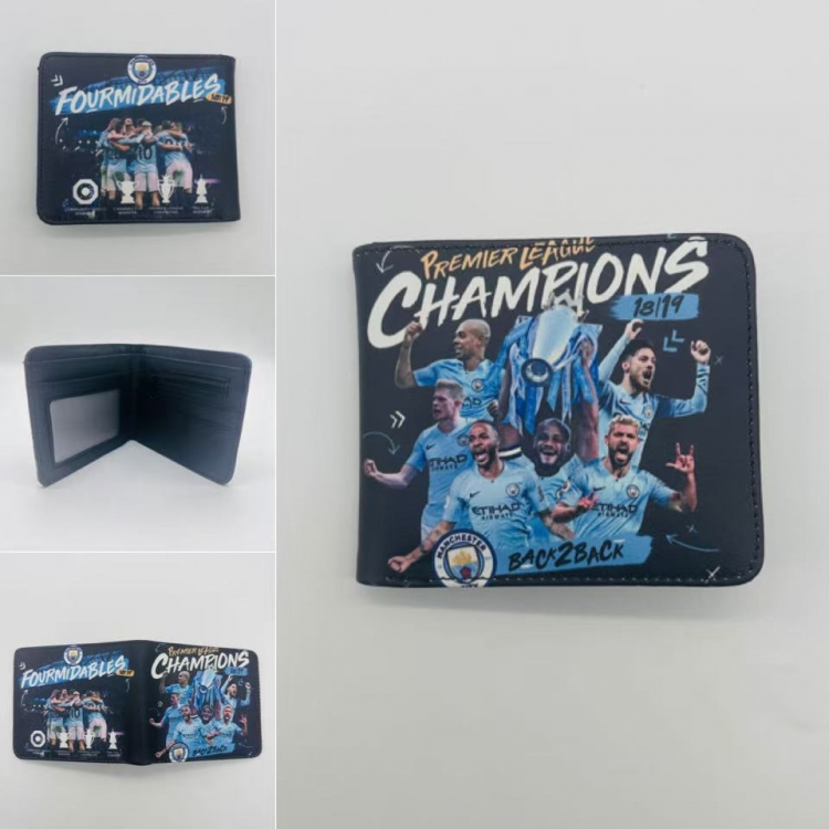 Manchester Full color Two fold short card case wallet 11X9.5CM