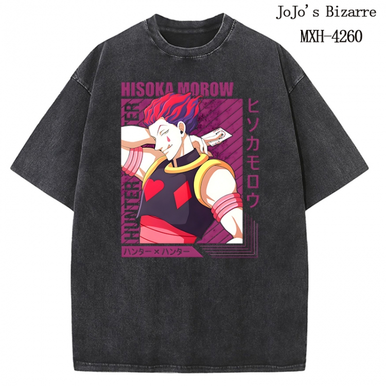 JoJos Bizarre Adventure Anime peripheral pure cotton washed and worn T-shirt from S to 2XL