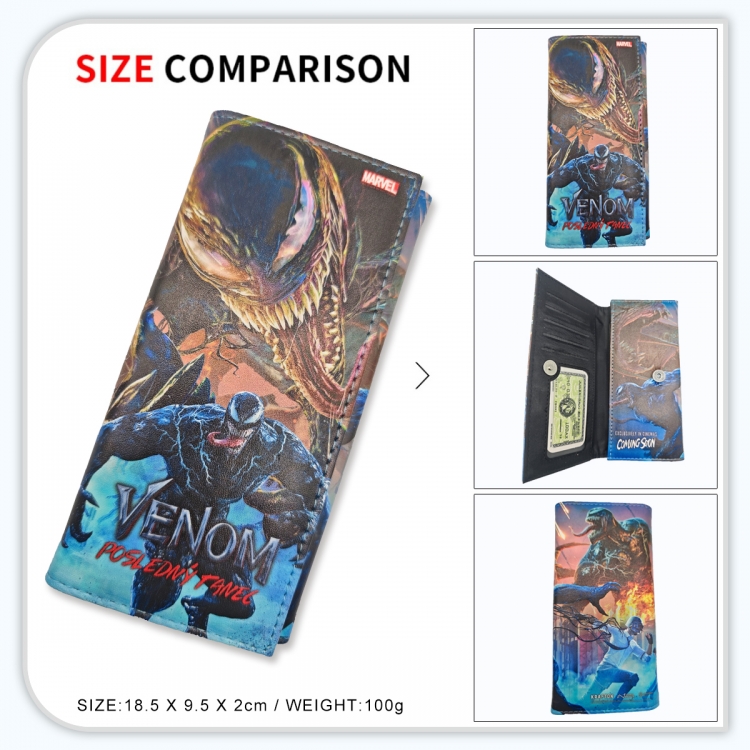 venom Anime wallet long wallet buckle storage bag 18.5x9.5x2CM 100g GG-022