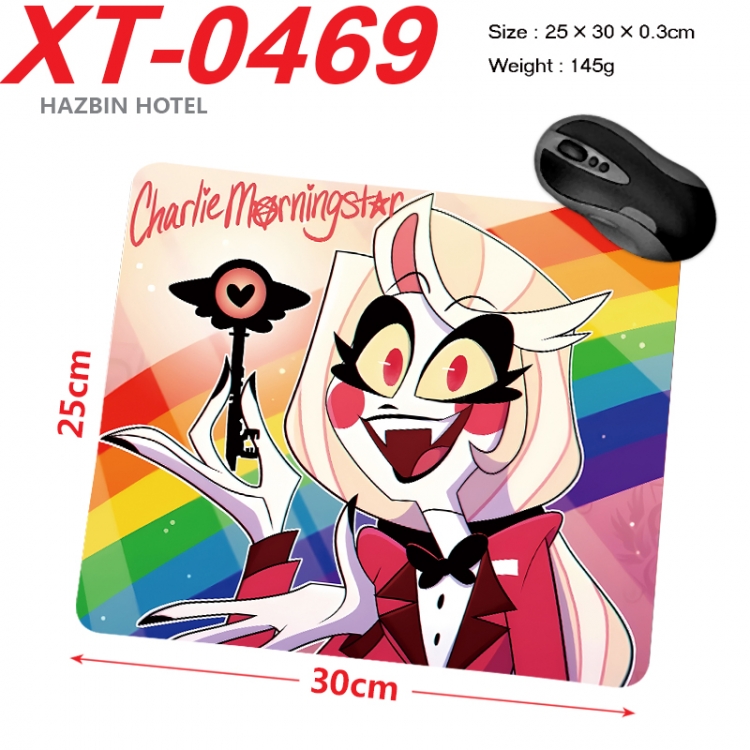 Hazbin Hotel Anime peripheral new lock edge mouse pad 25X30cm  XT-0469