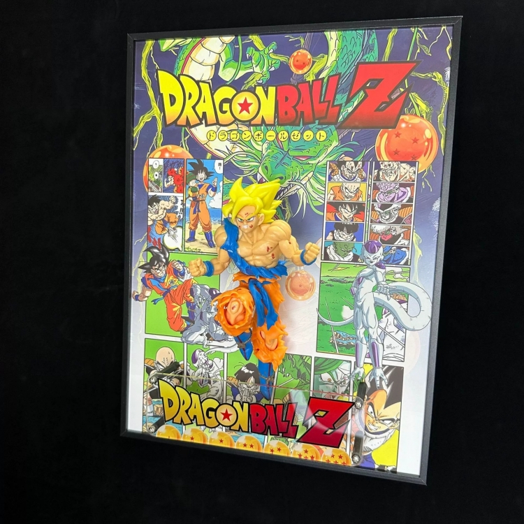 DRAGON BALL Anime 3D Model Trendy Play Gift Ornament Handmade Combination Painting 31x41cm