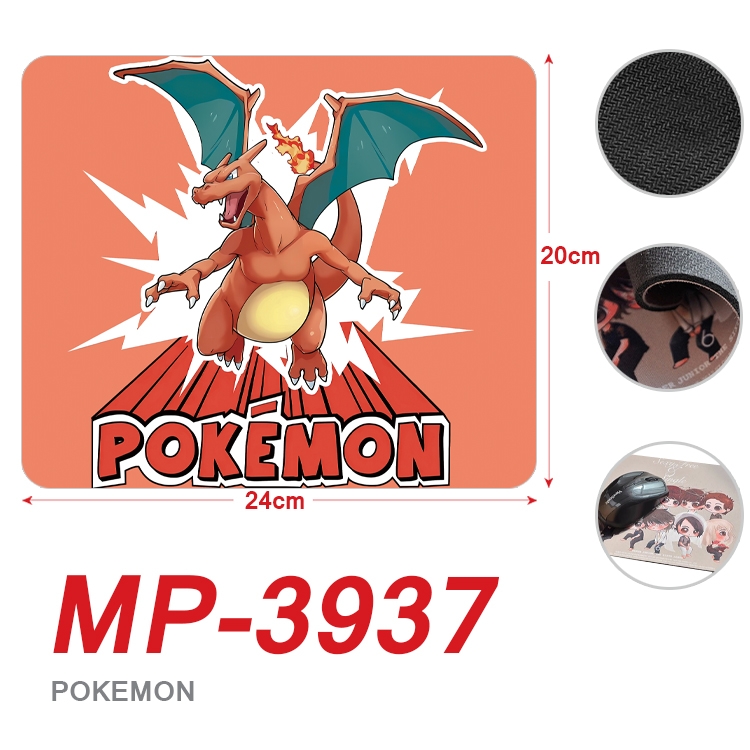 Pokemon Anime Full Color Printing Mouse Pad Unlocked 20X24cm price for 5 pcs MP-3937
