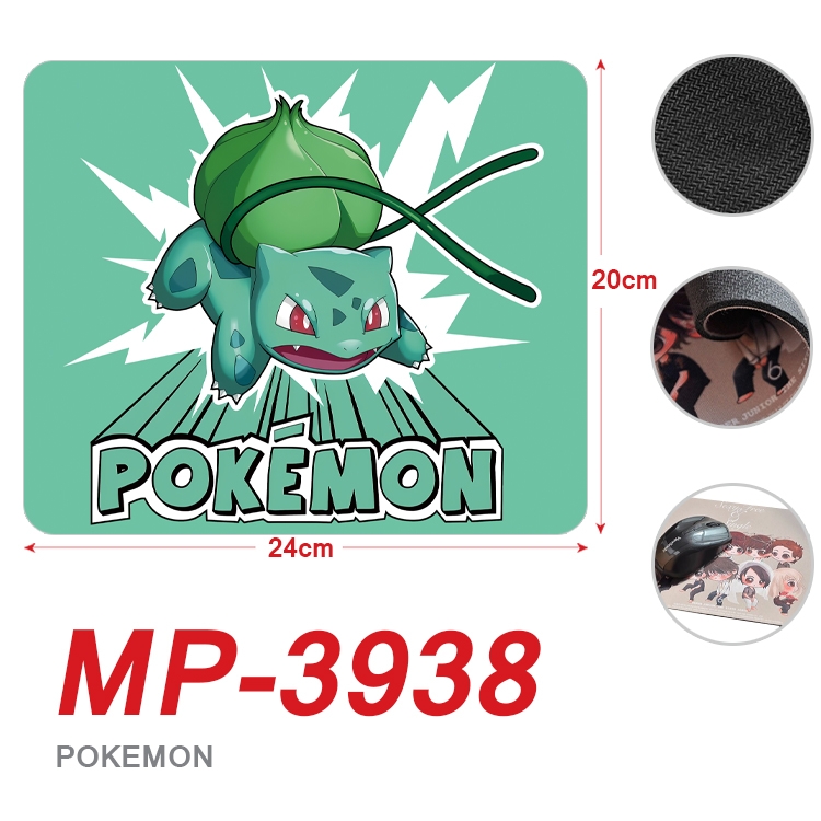 Pokemon Anime Full Color Printing Mouse Pad Unlocked 20X24cm price for 5 pcs MP-3938