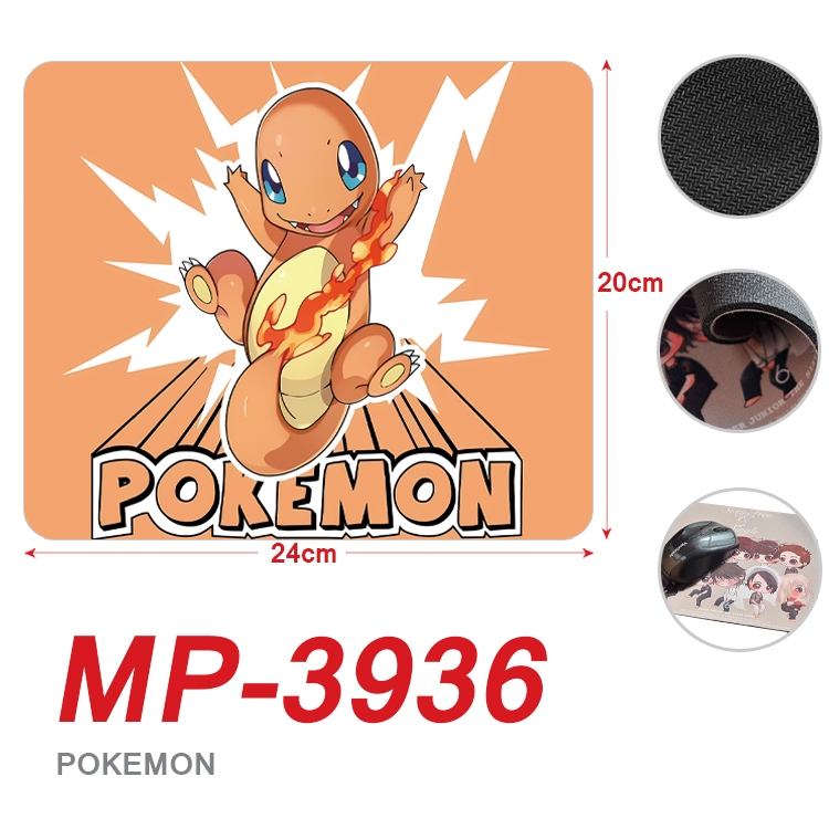 Pokemon Anime Full Color Printing Mouse Pad Unlocked 20X24cm price for 5 pcs MP-3936