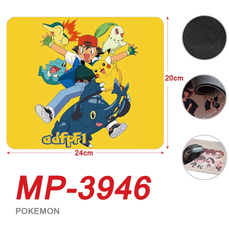 Pokemon Anime Full Color Printing Mouse Pad Unlocked 20X24cm price for 5 pcs MP-3946