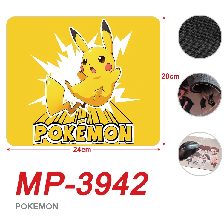 Pokemon Anime Full Color Printing Mouse Pad Unlocked 20X24cm price for 5 pcs MP-3942