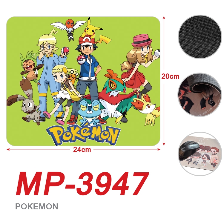 Pokemon Anime Full Color Printing Mouse Pad Unlocked 20X24cm price for 5 pcs MP-3947