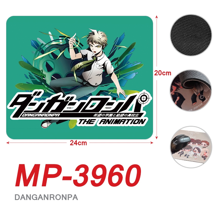 Dangan-Ronpa Anime Full Color Printing Mouse Pad Unlocked 20X24cm price for 5 pcs  MP-3960