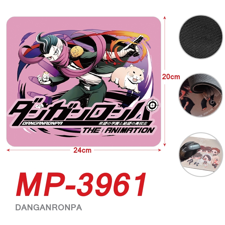 Dangan-Ronpa Anime Full Color Printing Mouse Pad Unlocked 20X24cm price for 5 pcs MP-3961