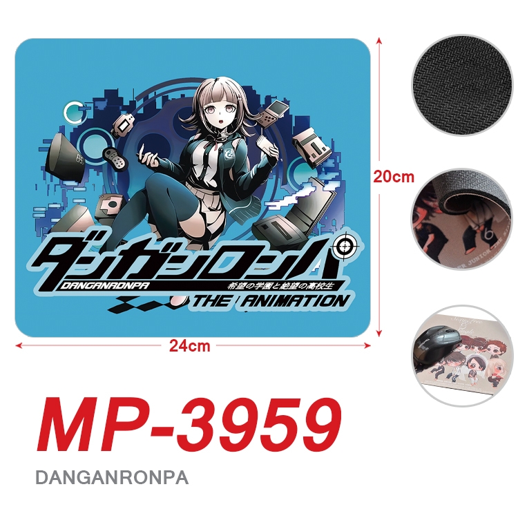 Dangan-Ronpa Anime Full Color Printing Mouse Pad Unlocked 20X24cm price for 5 pcs  MP-3959