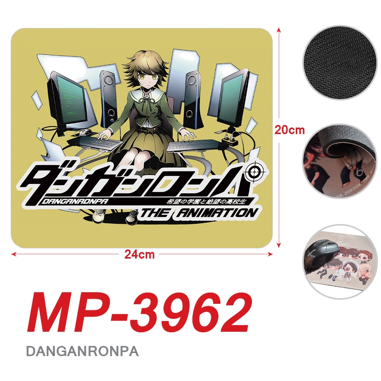 Dangan-Ronpa Anime Full Color Printing Mouse Pad Unlocked 20X24cm price for 5 pcs  MP-3962