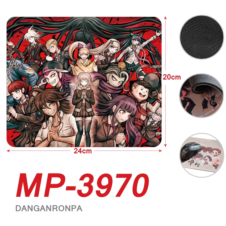 Dangan-Ronpa Anime Full Color Printing Mouse Pad Unlocked 20X24cm price for 5 pcs MP-3970