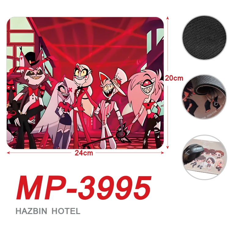 Hazbin Hotel Anime Full Color Printing Mouse Pad Unlocked 20X24cm price for 5 pcs MP-3995