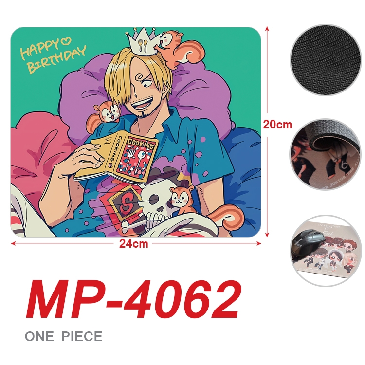 One Piece Anime Full Color Printing Mouse Pad Unlocked 20X24cm price for 5 pcs MP-4062