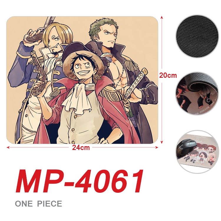 One Piece Anime Full Color Printing Mouse Pad Unlocked 20X24cm price for 5 pcs MP-4061