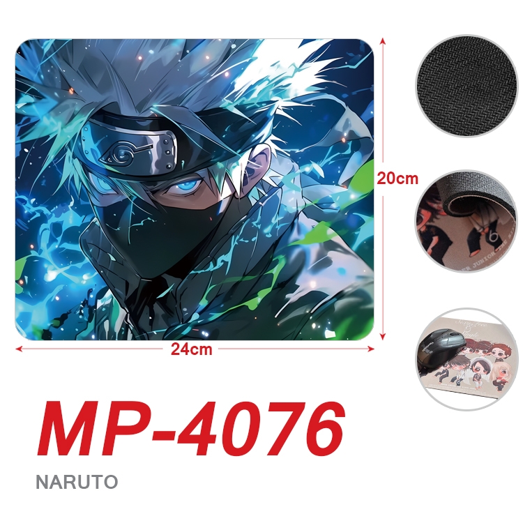 Naruto Anime Full Color Printing Mouse Pad Unlocked 20X24cm price for 5 pcs MP-4076