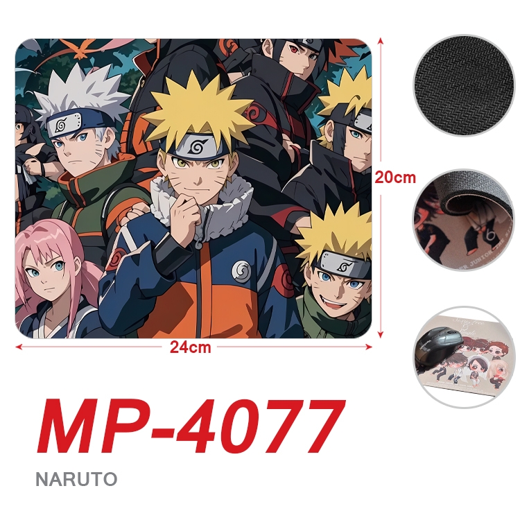 Naruto Anime Full Color Printing Mouse Pad Unlocked 20X24cm price for 5 pcs MP-4077