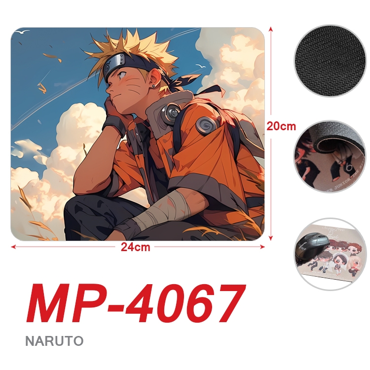 Naruto Anime Full Color Printing Mouse Pad Unlocked 20X24cm price for 5 pcs  MP-4067