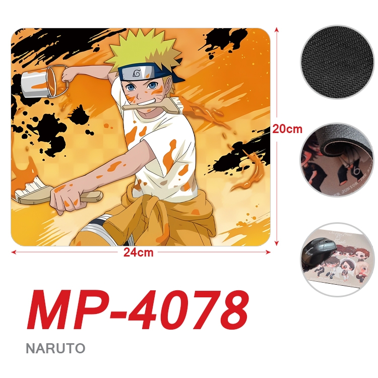 Naruto Anime Full Color Printing Mouse Pad Unlocked 20X24cm price for 5 pcs MP-4078