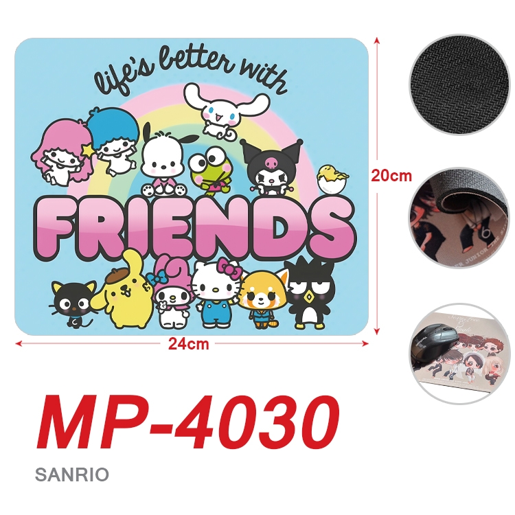 sanrio Anime Full Color Printing Mouse Pad Unlocked 20X24cm price for 5 pcs MP-4030