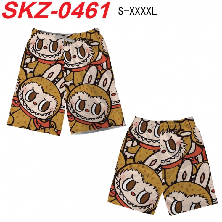 Labubu Anime full-color digital printed beach shorts from S to 4XL SKZ-0461