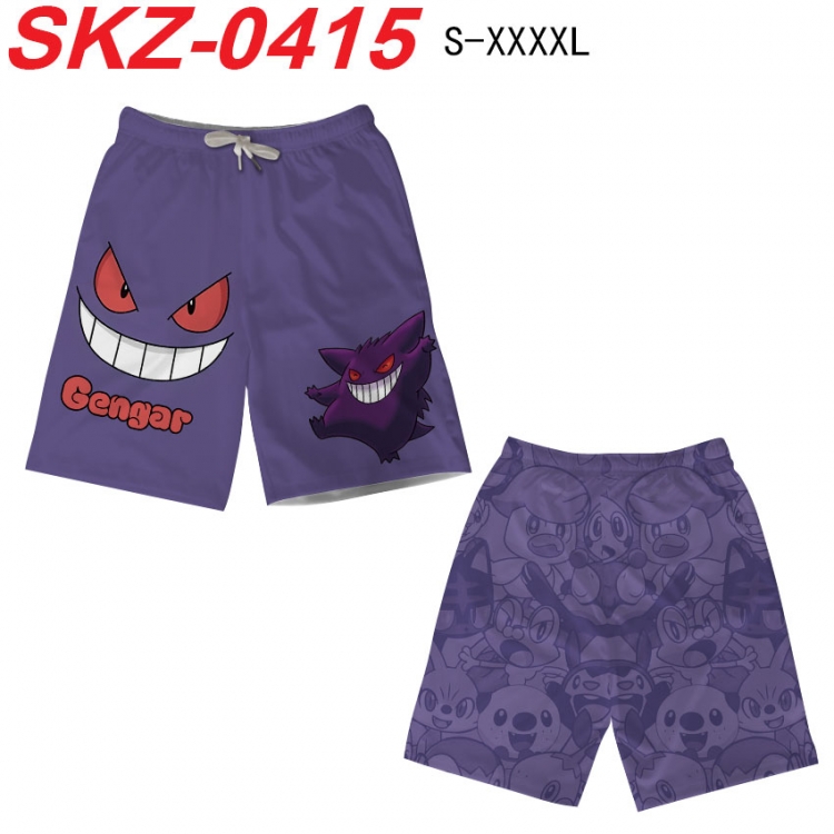 Pokemon Anime full-color digital printed beach shorts from S to 4XL  SKZ-0415