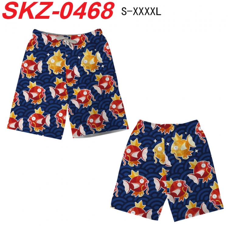 Pokemon Anime full-color digital printed beach shorts from S to 4XL SKZ-0468