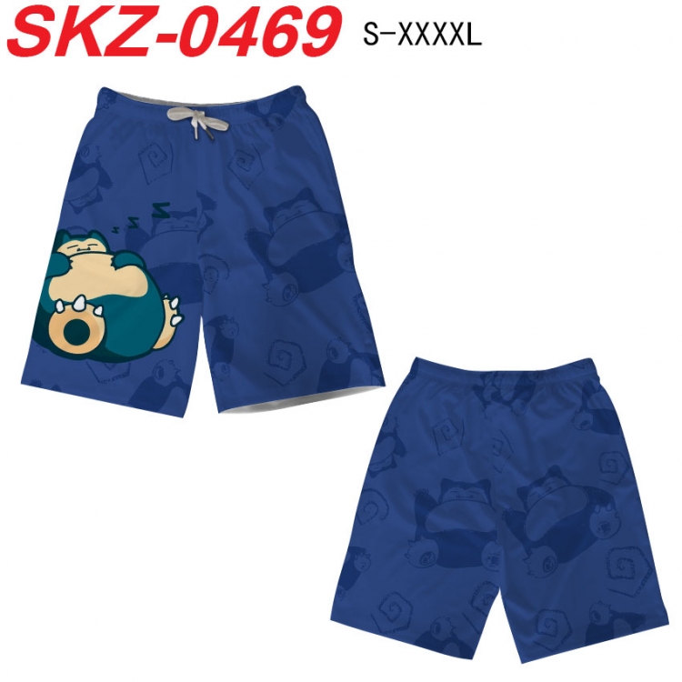 Pokemon Anime full-color digital printed beach shorts from S to 4XL SKZ-0469