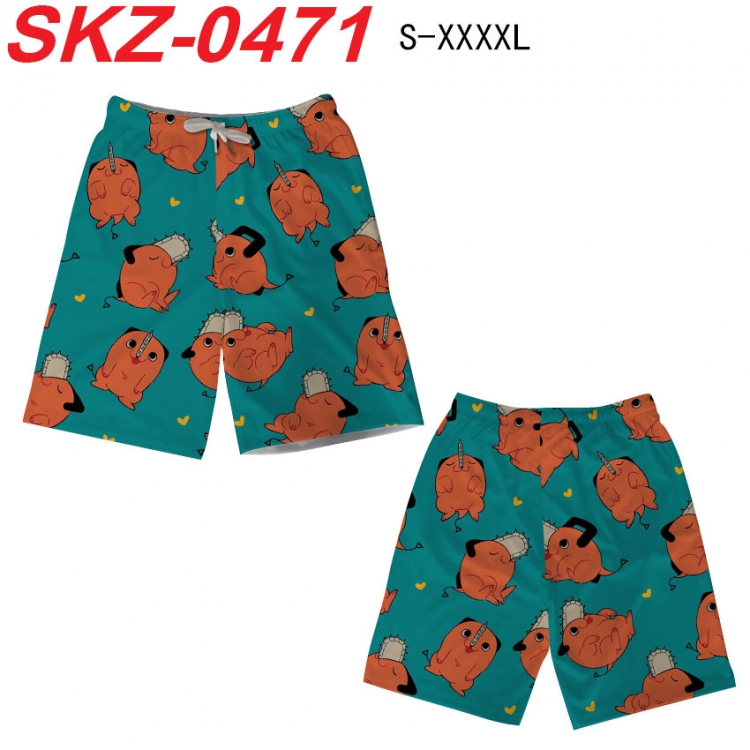 Chainsaw man Anime full-color digital printed beach shorts from S to 4XL SKZ-0471
