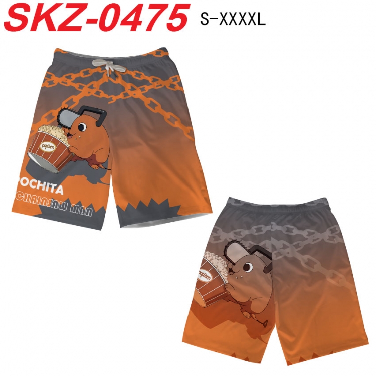 Chainsaw man Anime full-color digital printed beach shorts from S to 4XL  SKZ-0475
