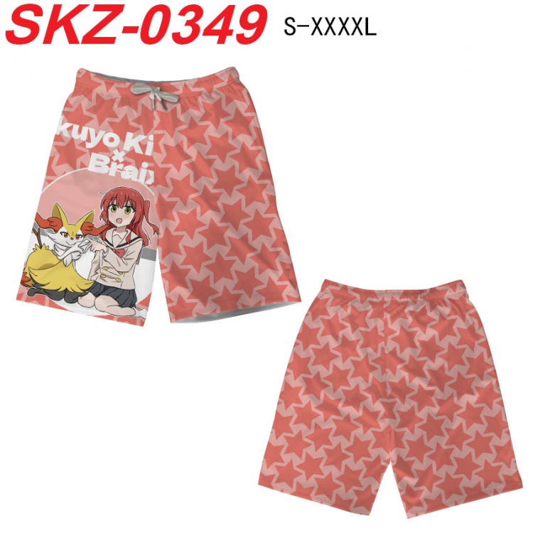 BOCCHI THE ROCK! Anime full-color digital printed beach shorts from S to 4XL  SKZ-0349