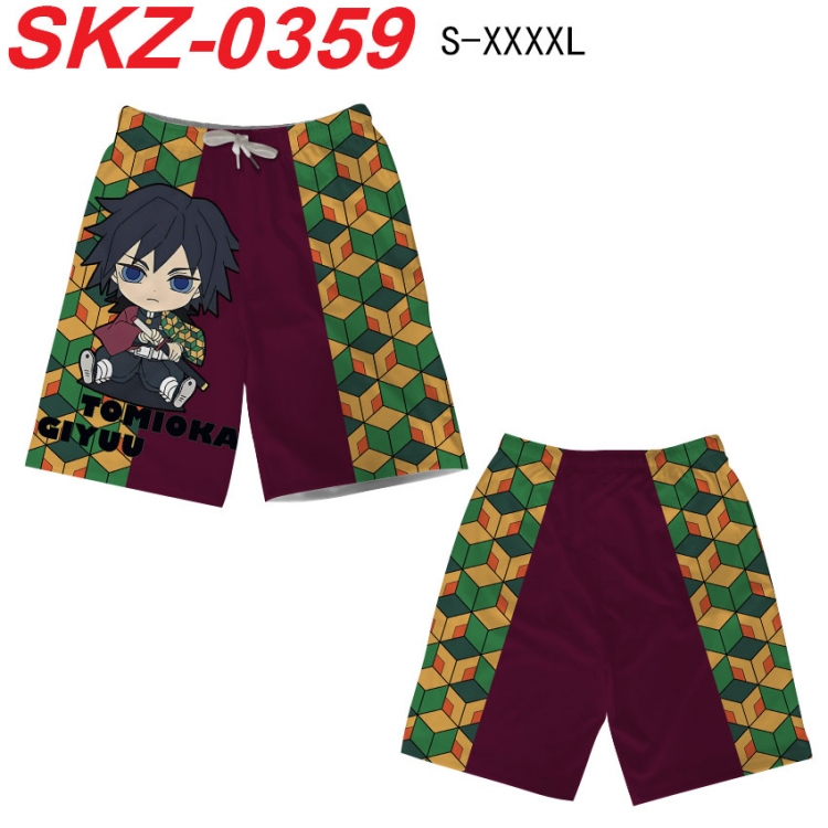 Demon Slayer Kimets Anime full-color digital printed beach shorts from S to 4XL SKZ-0359