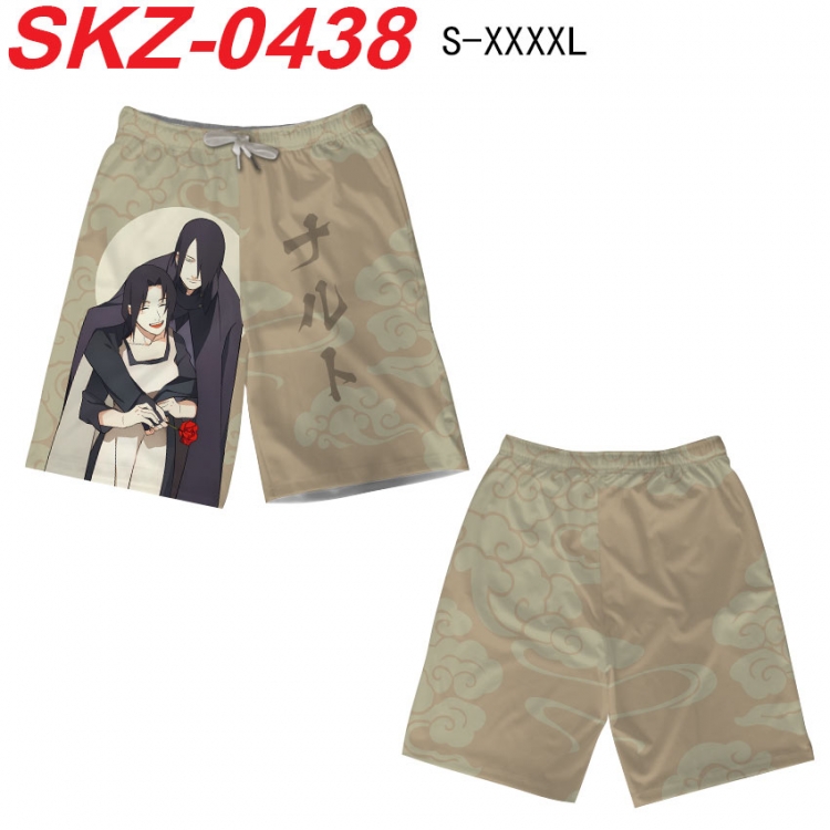 Naruto Anime full-color digital printed beach shorts from S to 4XL  SKZ-0438