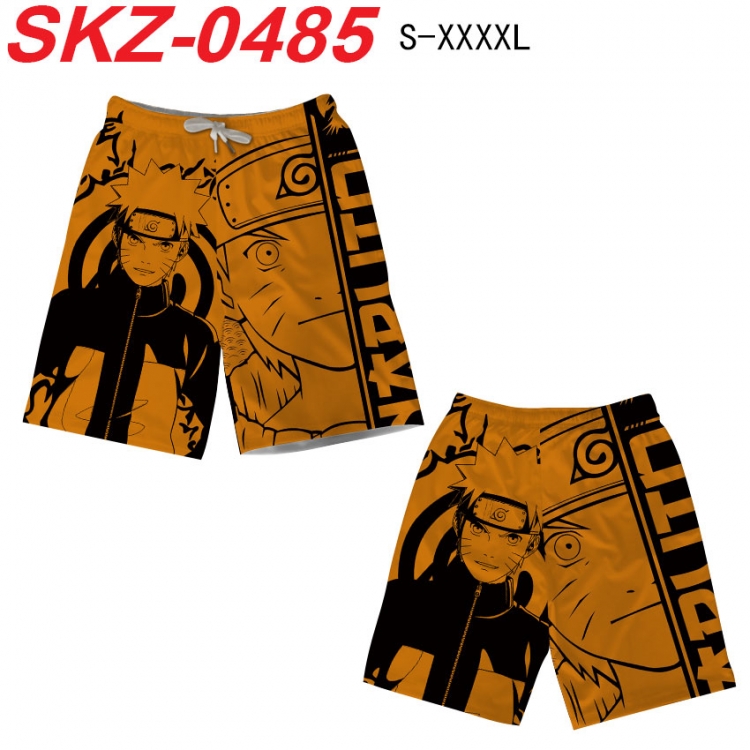 Naruto Anime full-color digital printed beach shorts from S to 4XL SKZ-0485