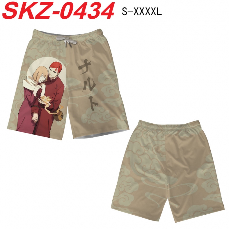 Naruto Anime full-color digital printed beach shorts from S to 4XL SKZ-0434
