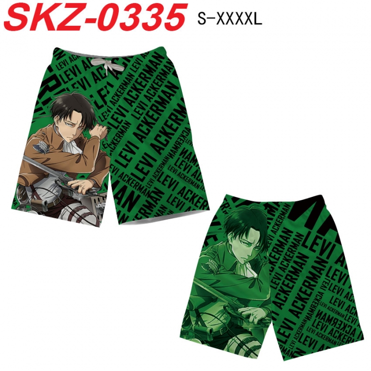 Shingeki no Kyojin Anime full-color digital printed beach shorts from S to 4XL SKZ-0335