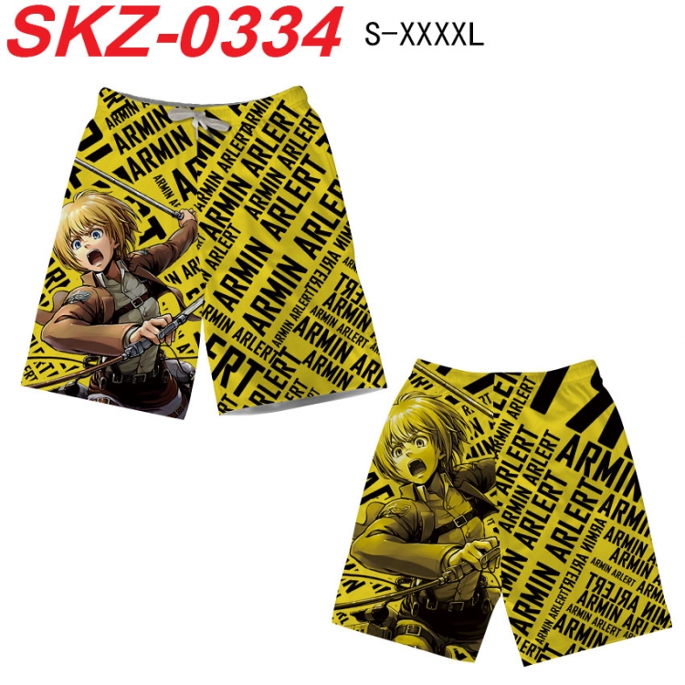 Shingeki no Kyojin Anime full-color digital printed beach shorts from S to 4XL SKZ-0334