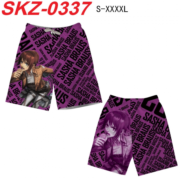 Shingeki no Kyojin Anime full-color digital printed beach shorts from S to 4XL SKZ-0337